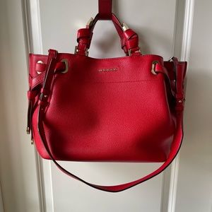 Red Michael Kors Greta Large Satchel